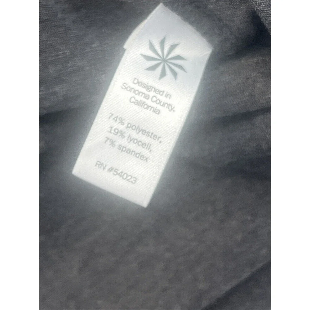 Athleta Top Open Back Heathered Black Draped Long Sleeve Small - Picture 7 of 10